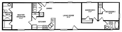 MHC singlewide model 1023-hs1118 floorplan
