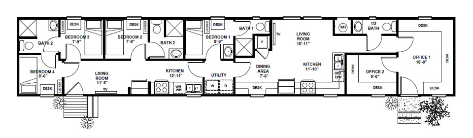1039 sq. ft. Tool Pusher